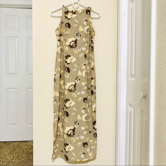 VTG CALIFORNIA CONCEPTS gray floral maxi dress 7 - Picture 1 of 8